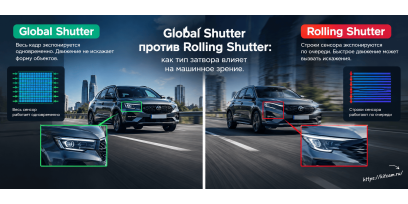 Global Shutter против Rolling Shutter: как тип затвора влияет на машинное зрение Global Shutter против Rolling Shutter: как тип затвора влияет на машинное зрение